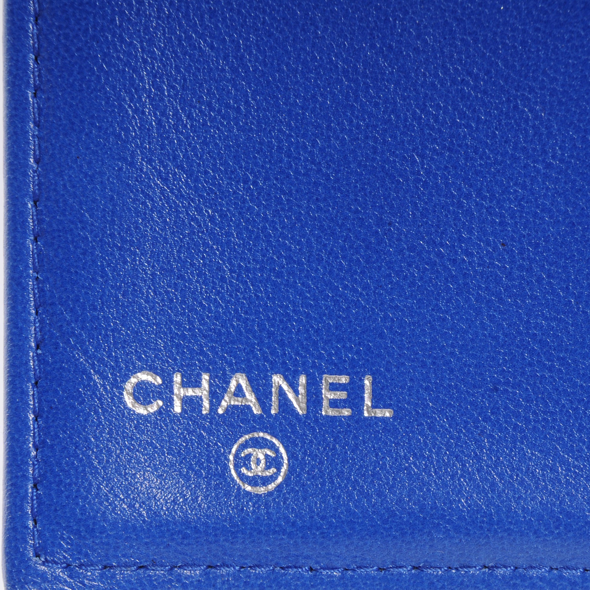 Chanel Lambskin Quilted Large Flap Wallet Dark Blue 7 of 9
