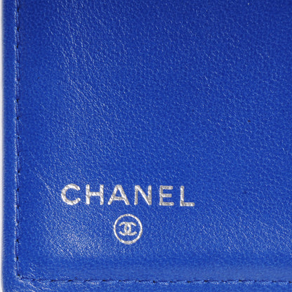 Chanel Lambskin Quilted Large Flap Wallet Dark Blue 7 of 9