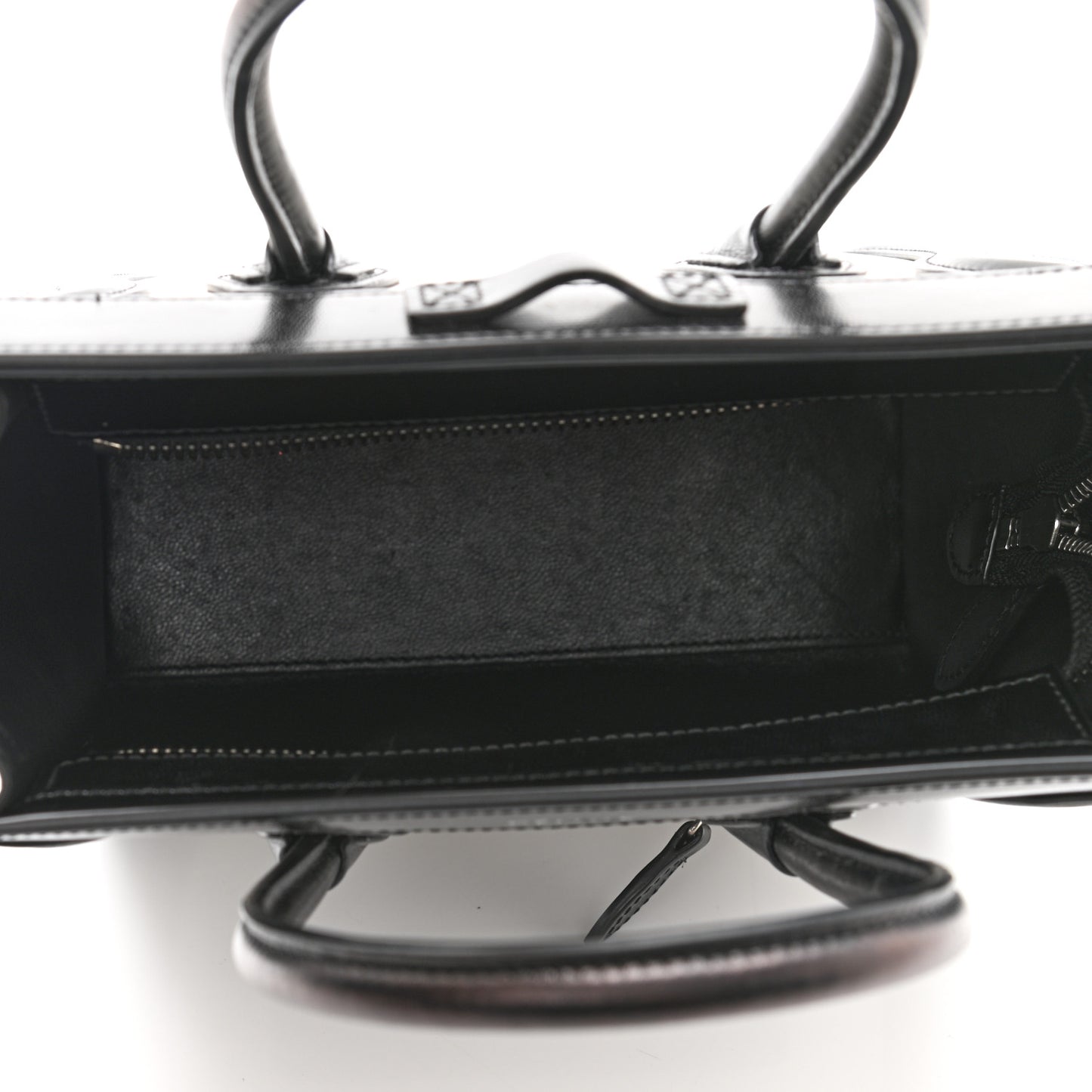 Smooth Calfskin Lizard Embossed Nano Luggage White Black