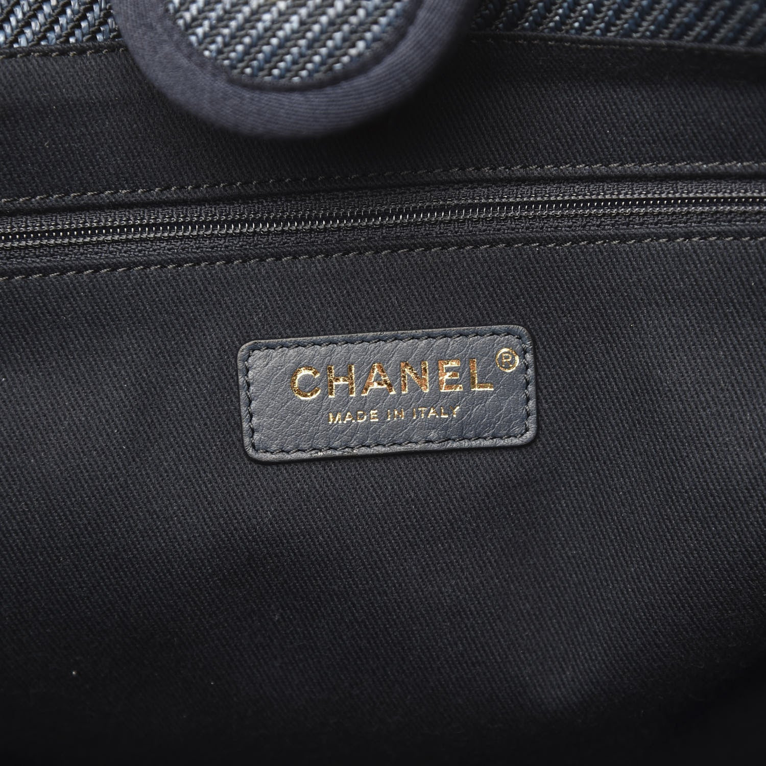 Chanel Denim Small Deauville Tote Dark Blue 6 of 11