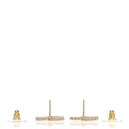 Chanel Metal Beaded CC Earrings Gold 3 of 6