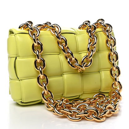 Bottega Veneta Lambskin Maxi Intreccio Padded Chain Cassette Crossbody Bag Seagrass 2 of 7