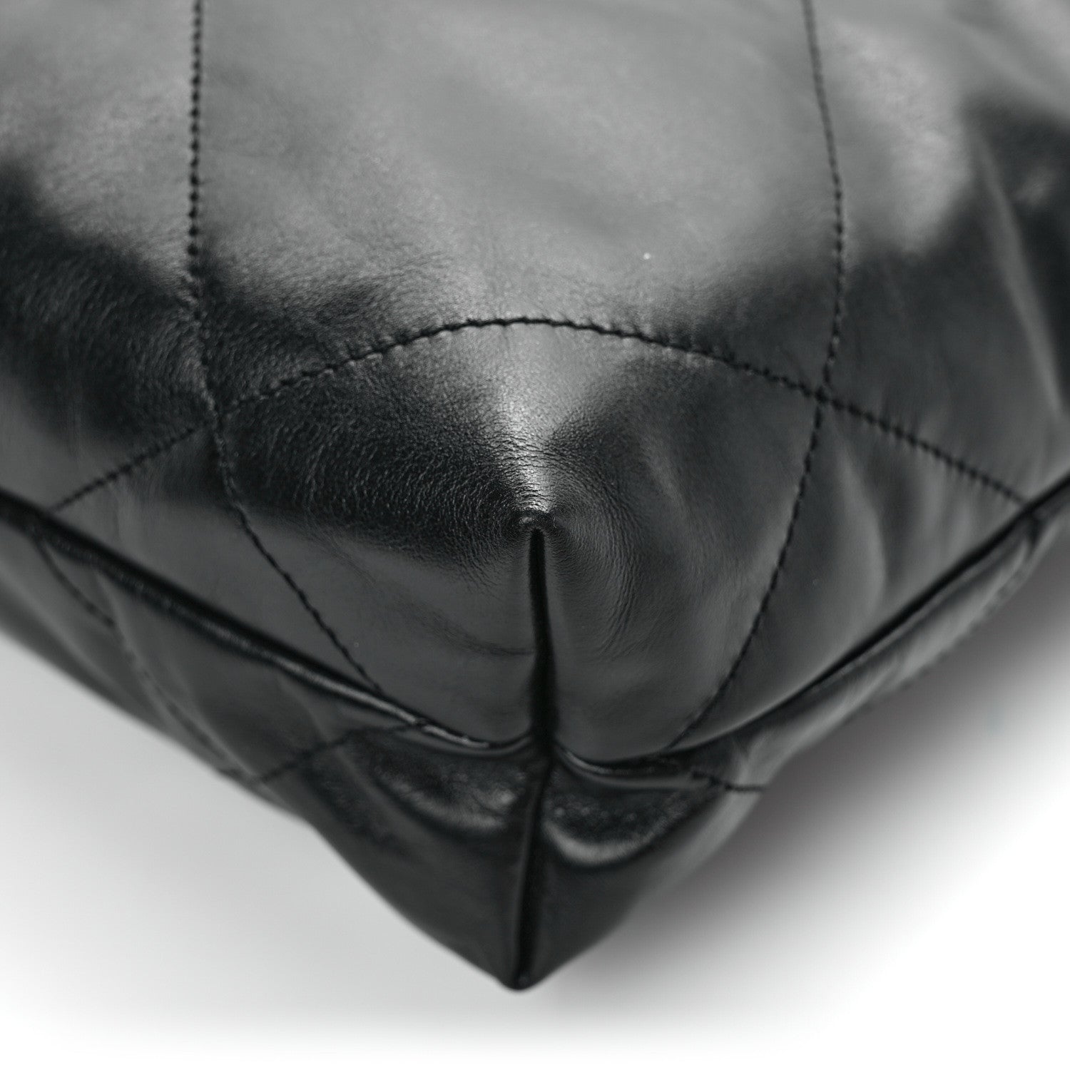 Chanel Shiny Calfskin Quilted Small Chanel 22 Black 13 of 14