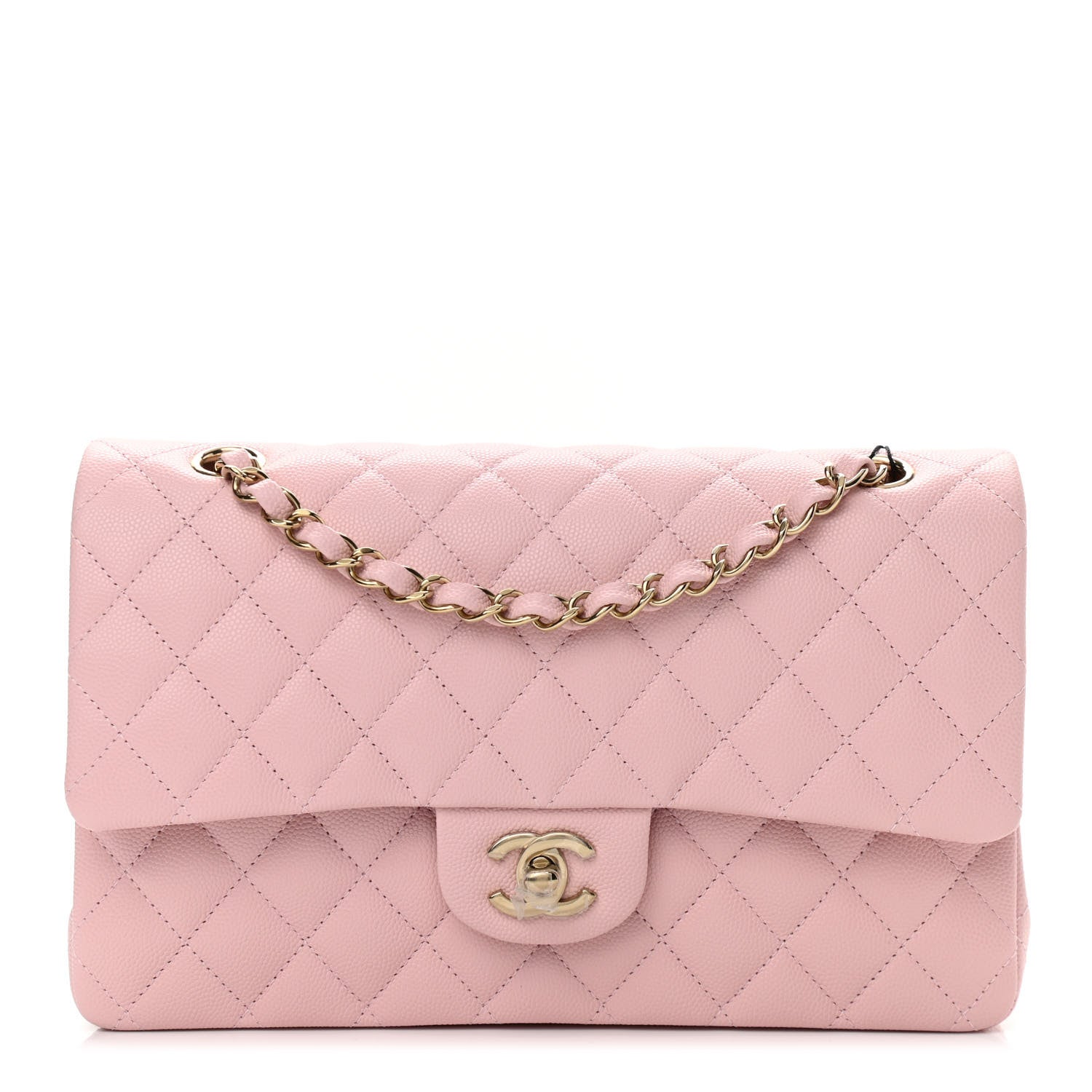 Chanel Caviar Quilted Medium Double Flap Light Pink 1 of 10