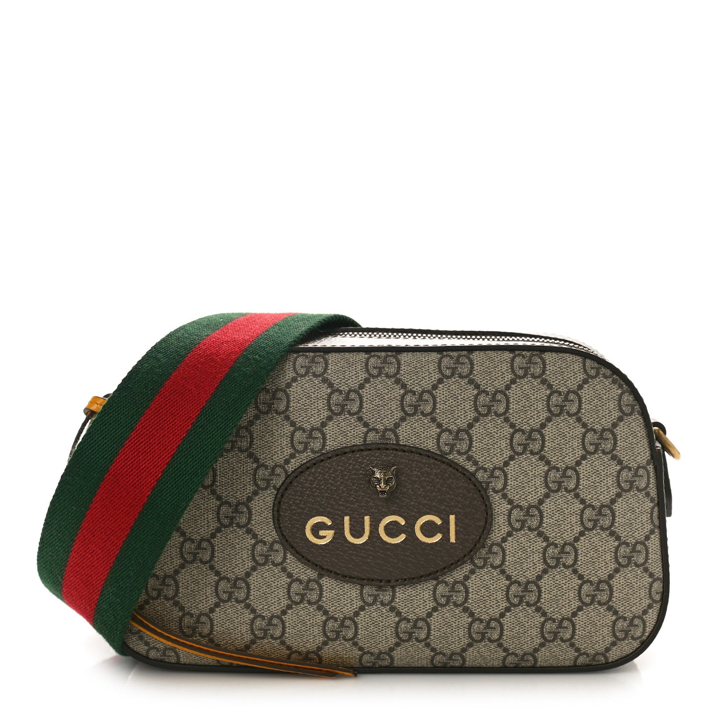 GG Supreme Monogram Web Neo Vintage Shoulder Bag Beige New Acero Crop