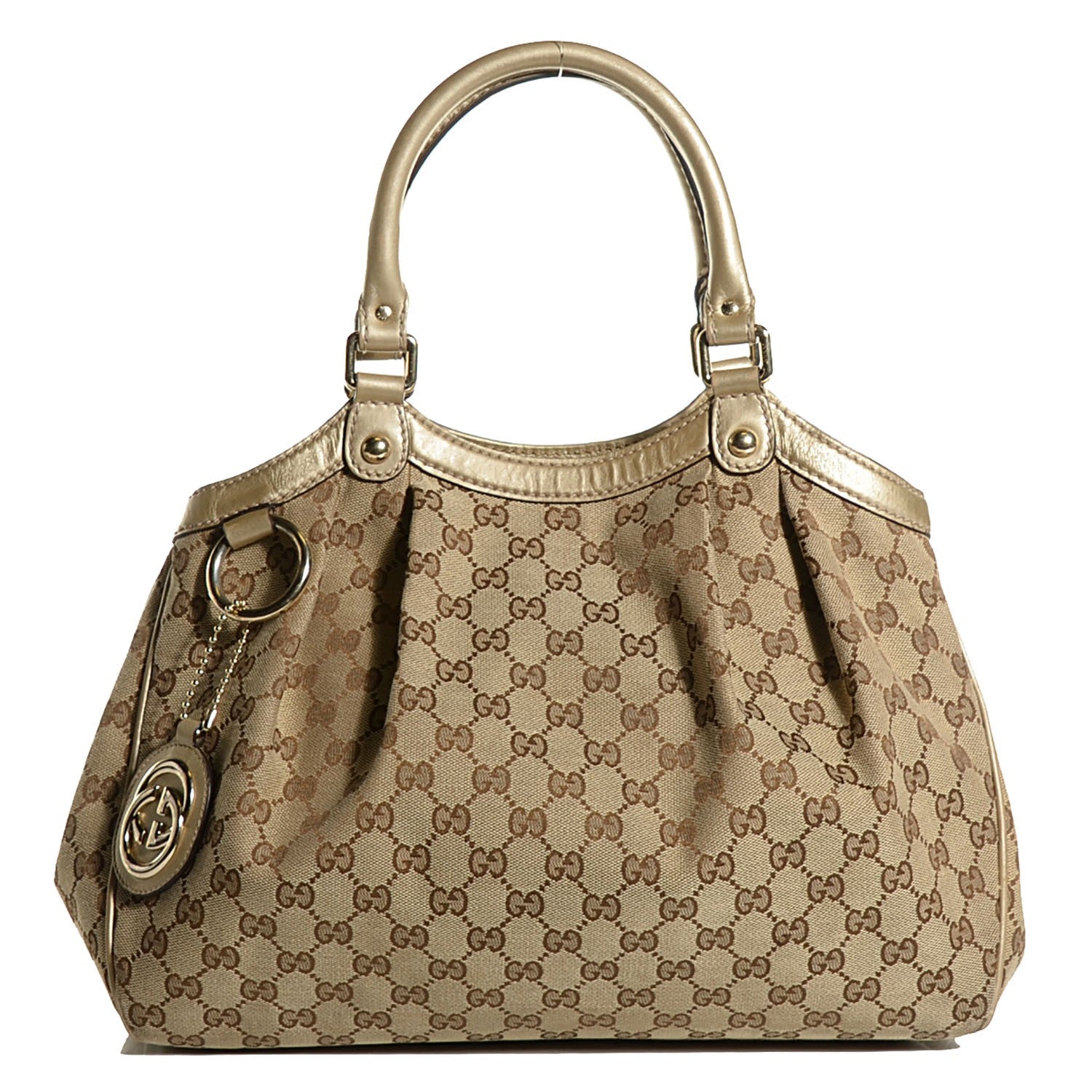 Gucci Monogram Medium Sukey Tote Champagne 1 of 9