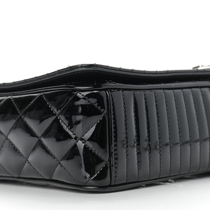 Chanel Patent Diagonal Quilted Flap Black 8 of 14
