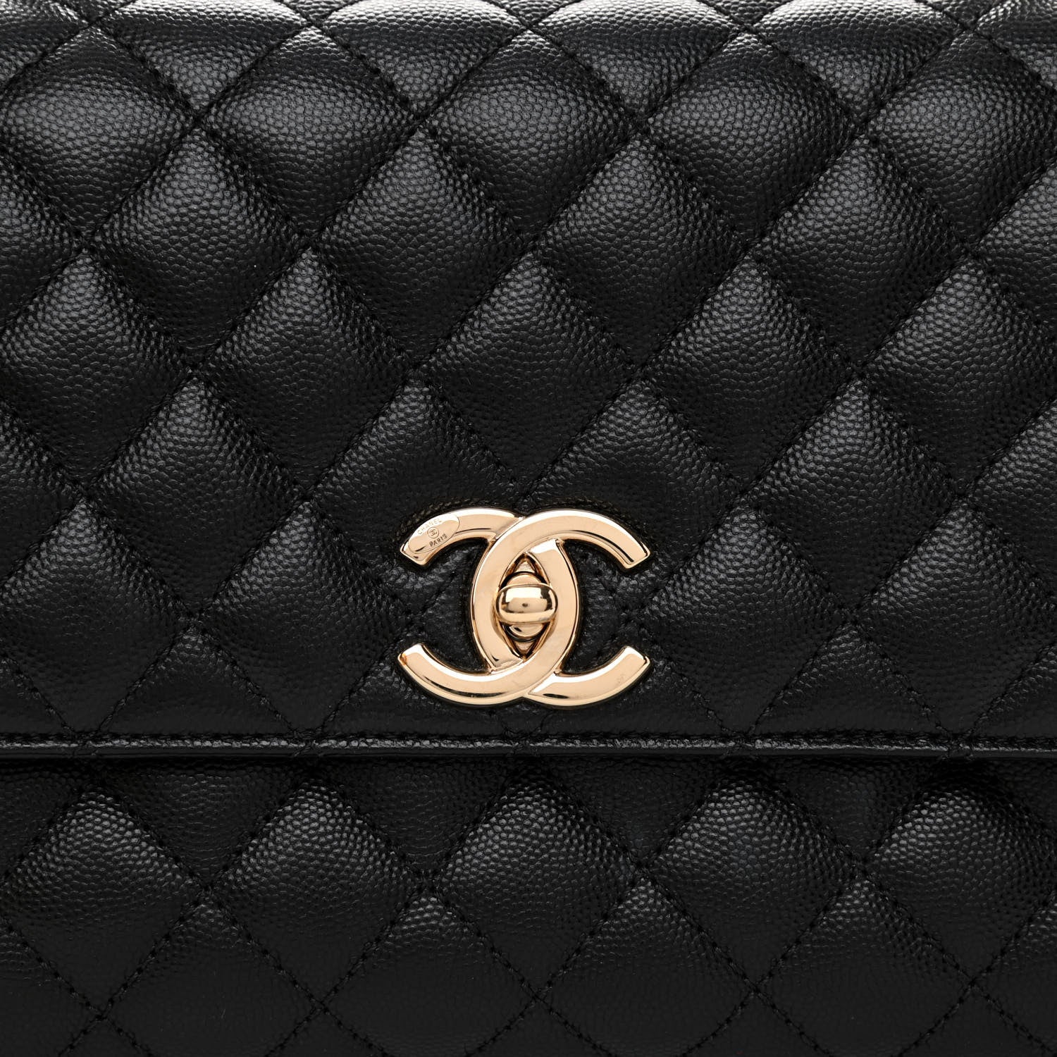 Chanel Caviar Quilted Small Coco Handle Flap Black 8 of 10
