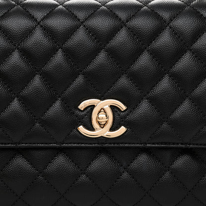 Chanel Caviar Quilted Small Coco Handle Flap Black 8 of 10