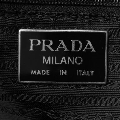 Prada Tessuto Nylon Saffiano Top Handle Bag Black 8 of 14
