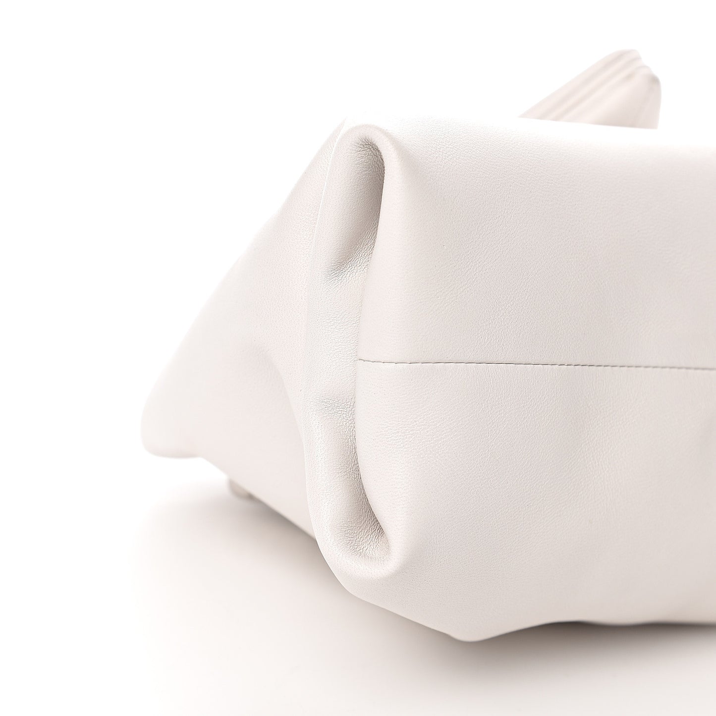 Lambskin BV Trine Clutch Bianco