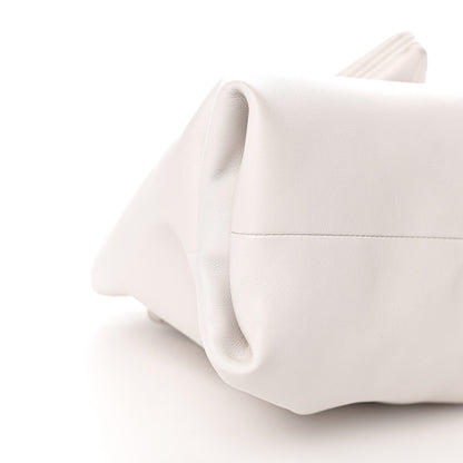 Bottega Veneta Lambskin BV Trine Clutch Bianco 6 of 8