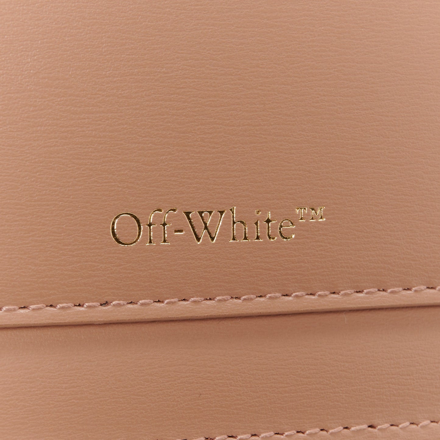 OFF WHITE Calfskin Jitney 0.5 Shoulder Bag Brown