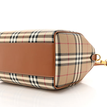 Burberry Horseferry Check Medium Bowling Bag Tan 10 of 10