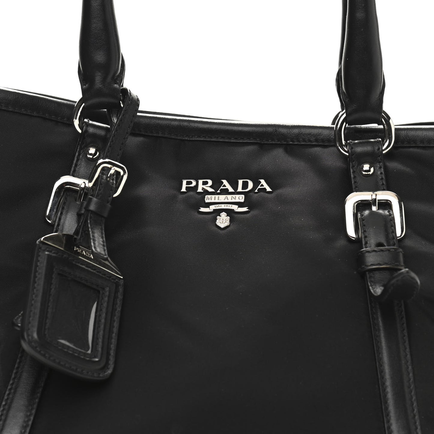Tessuto Nylon Soft Calf Tote Black