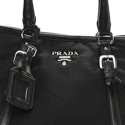 Prada Tessuto Nylon Soft Calf Tote Black 8 of 12