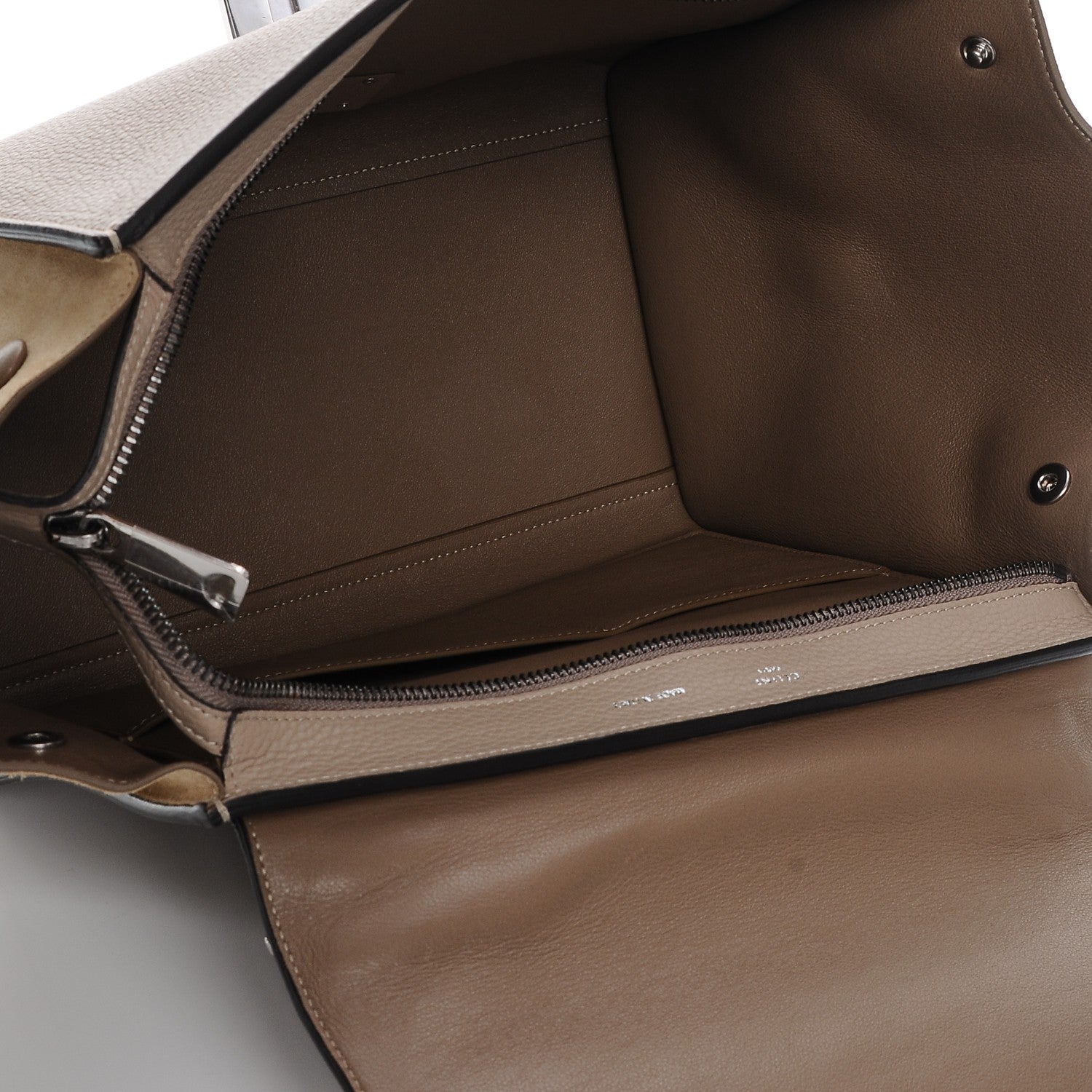 Celine Drummed Calfskin Suede Small Trapeze Dune 6 of 7