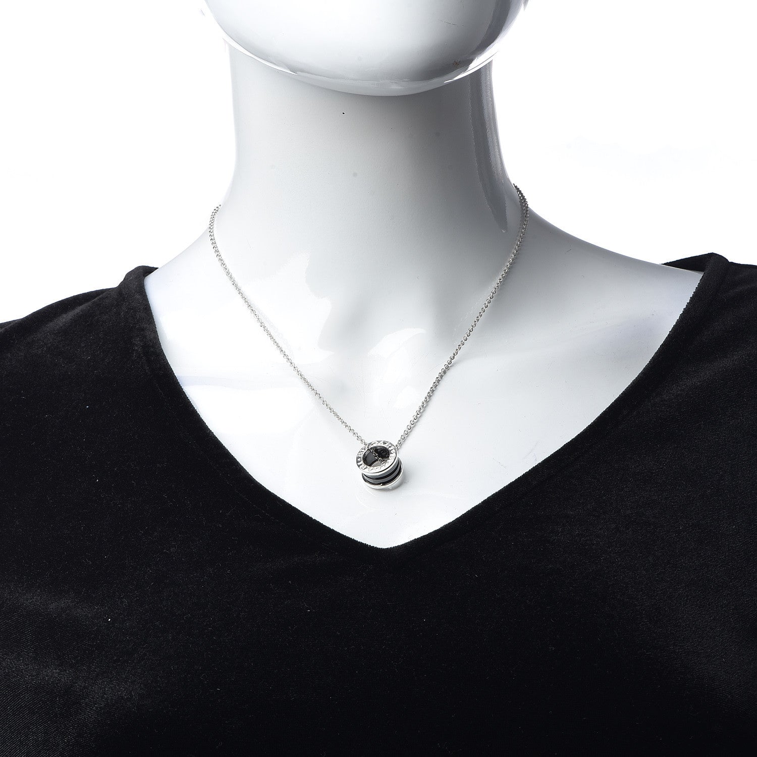 Bulgari Sterling Silver Ceramic Save The Children Pendant Necklace 2 of 10