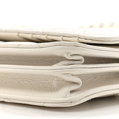 Chanel Calfskin Quilted Mini Maxi Pearls Wallet On Chain WOC White 9 of 12