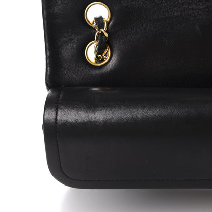 Chanel Lambskin Quilted Medium Double Flap Black 12 of 13