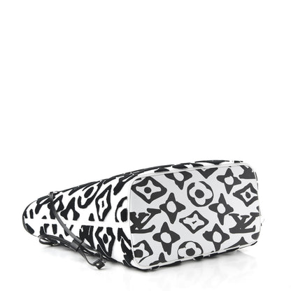 Louis Vuitton X UF Tufted Monogram Neverfull MM Black White 5 of 10