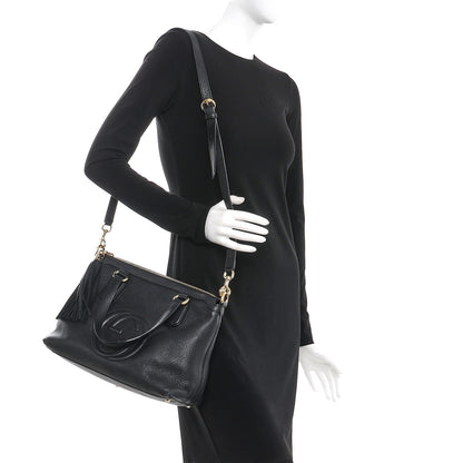 Gucci Cellarius Calfskin Small Soho Top Handle Satchel Black 2 of 8