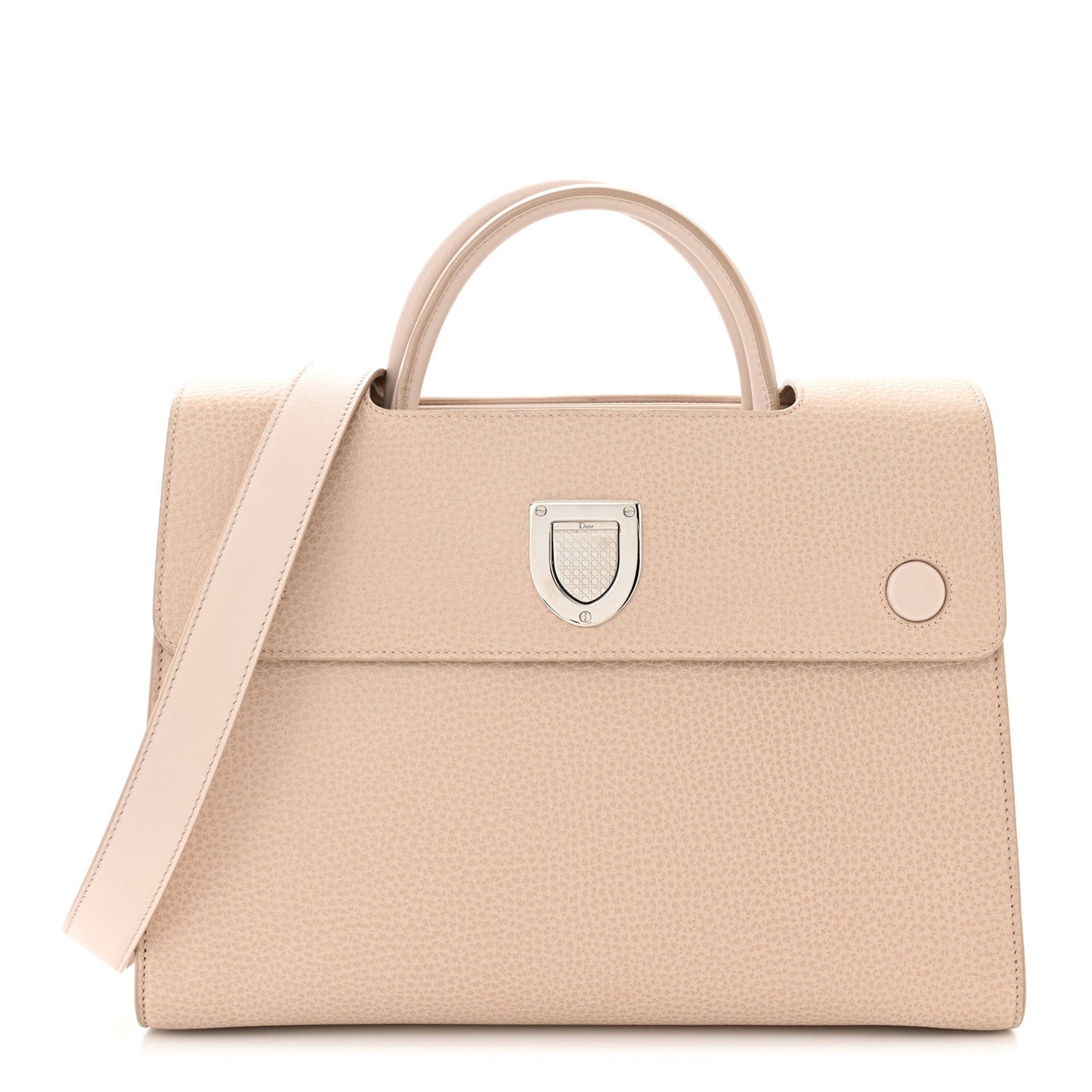 Grained Calfskin Medium Diorever Flap Tapioca