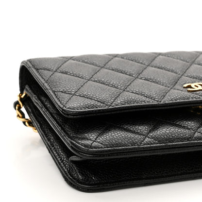 Chanel Caviar Quilted Wallet On Chain WOC Black 10 of 12