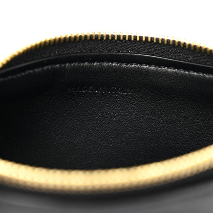 Celine Smooth Calfskin Cuir Triomphe Coin and Card Pouch With Hook Black 6 of 6