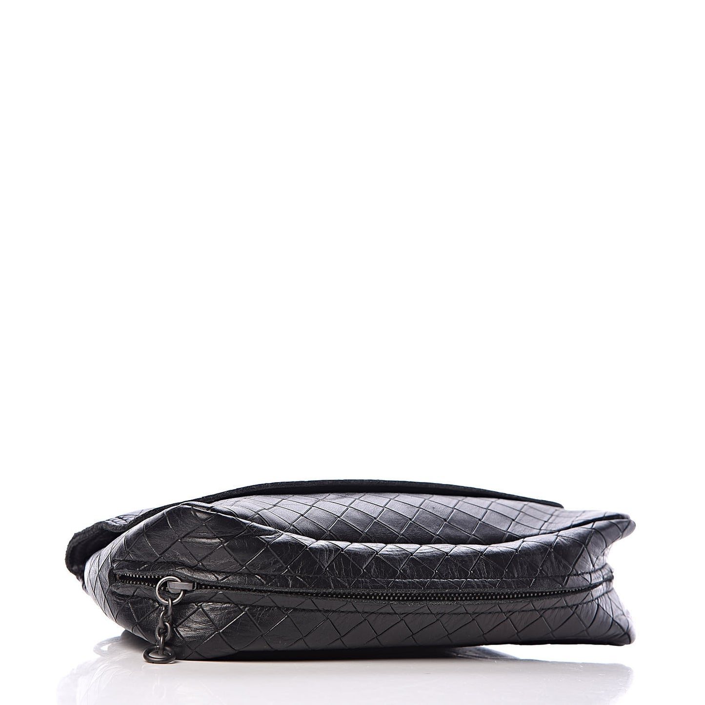 Nappa Intrecciato Mini Chain Messenger Black