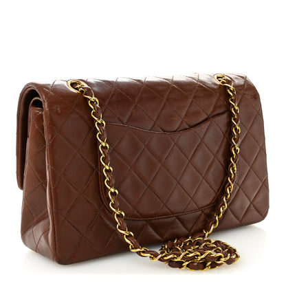 Chanel Lambskin Quilted Medium Double Flap Dark Brown 3 of 11