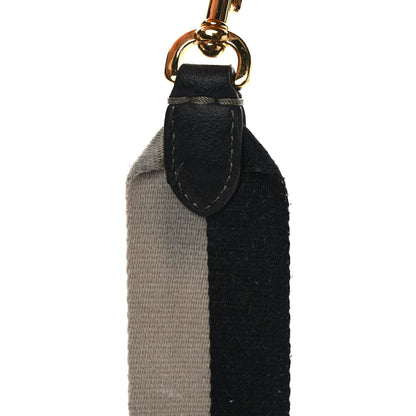 Fendi Canvas Vitello King Logo Embroidered Medium By The Way Boston Bag Grezzo Black 11 of 13