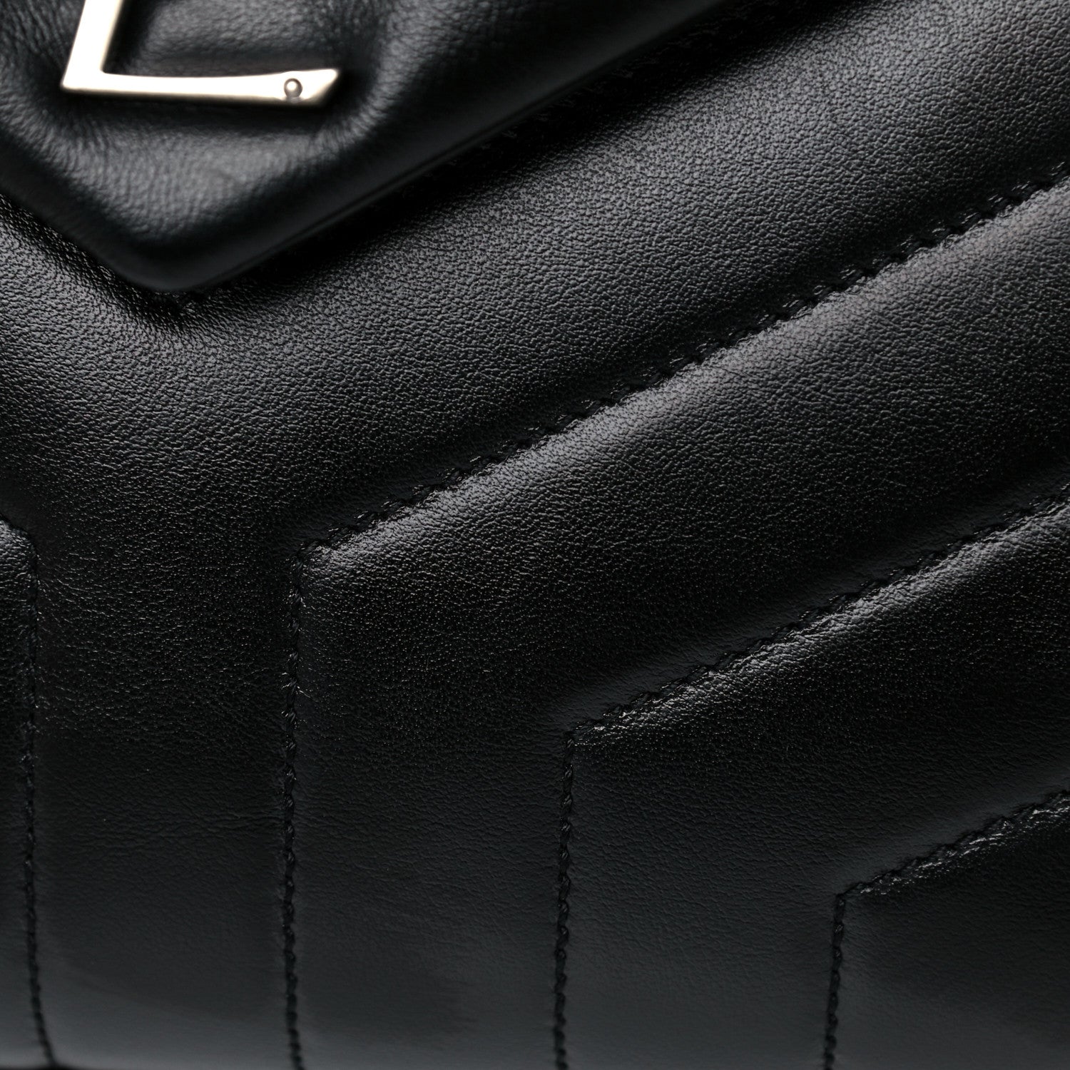 Saint Laurent Calfskin Y Quilted Monogram Medium Loulou Chain Satchel Black 15 of 15