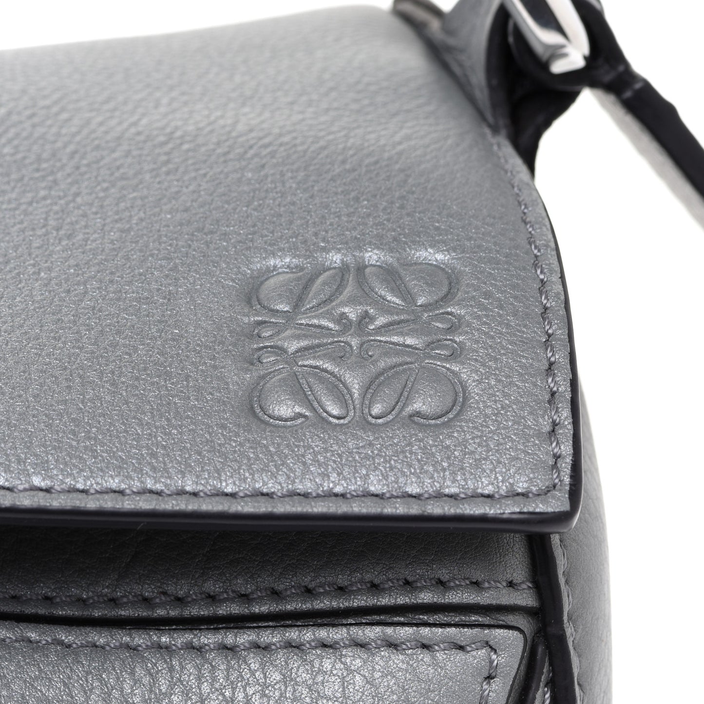 Calfskin Small Puzzle Bag Gunmetal