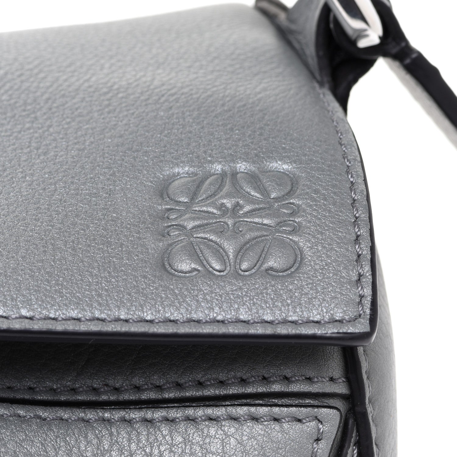 Loewe Calfskin Small Puzzle Bag Gunmetal 6 of 8