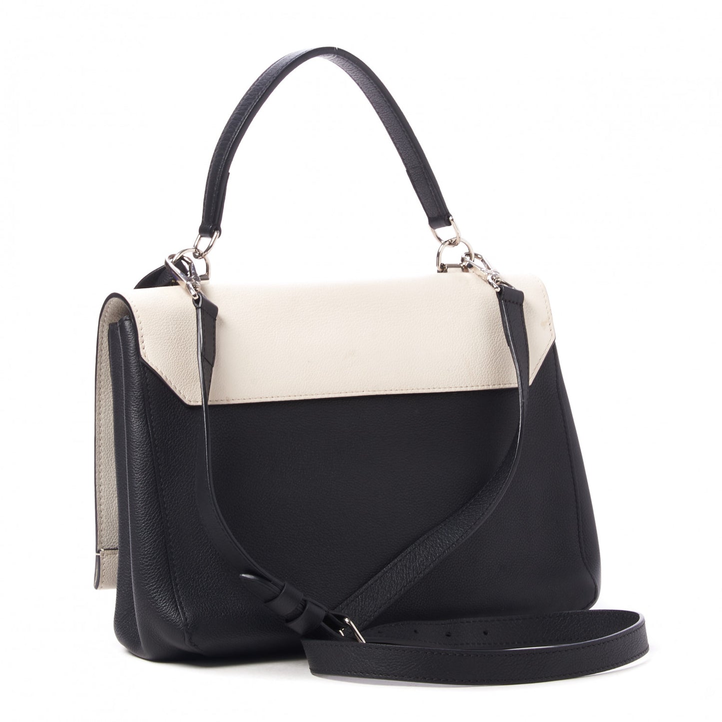 Calfskin Mechanical Flowers Lockme II Black White