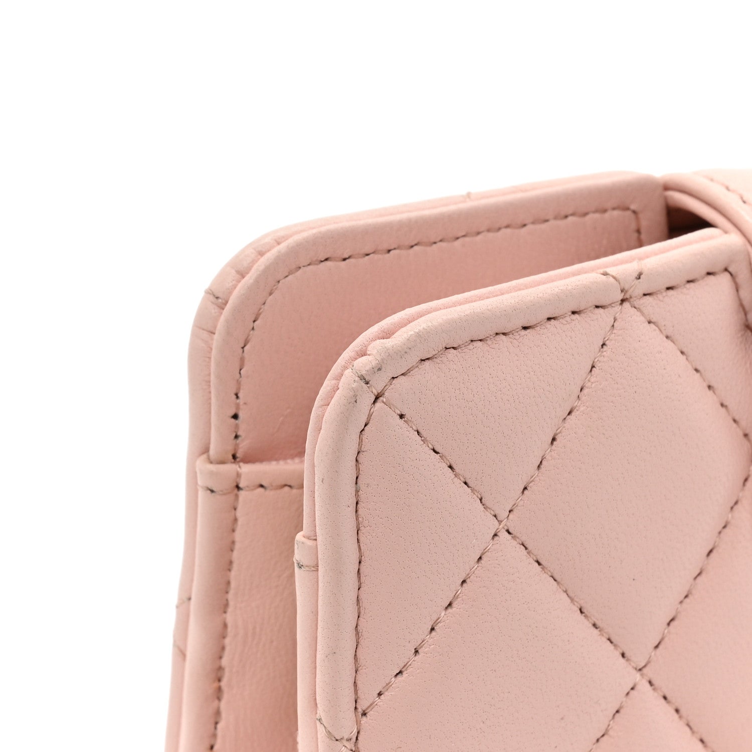 Chanel Lambskin Quilted CC Pouch Wristlet Pink 14 of 14