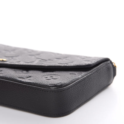 Louis Vuitton Empreinte Pochette Felicie Chain Wallet Black 10 of 12