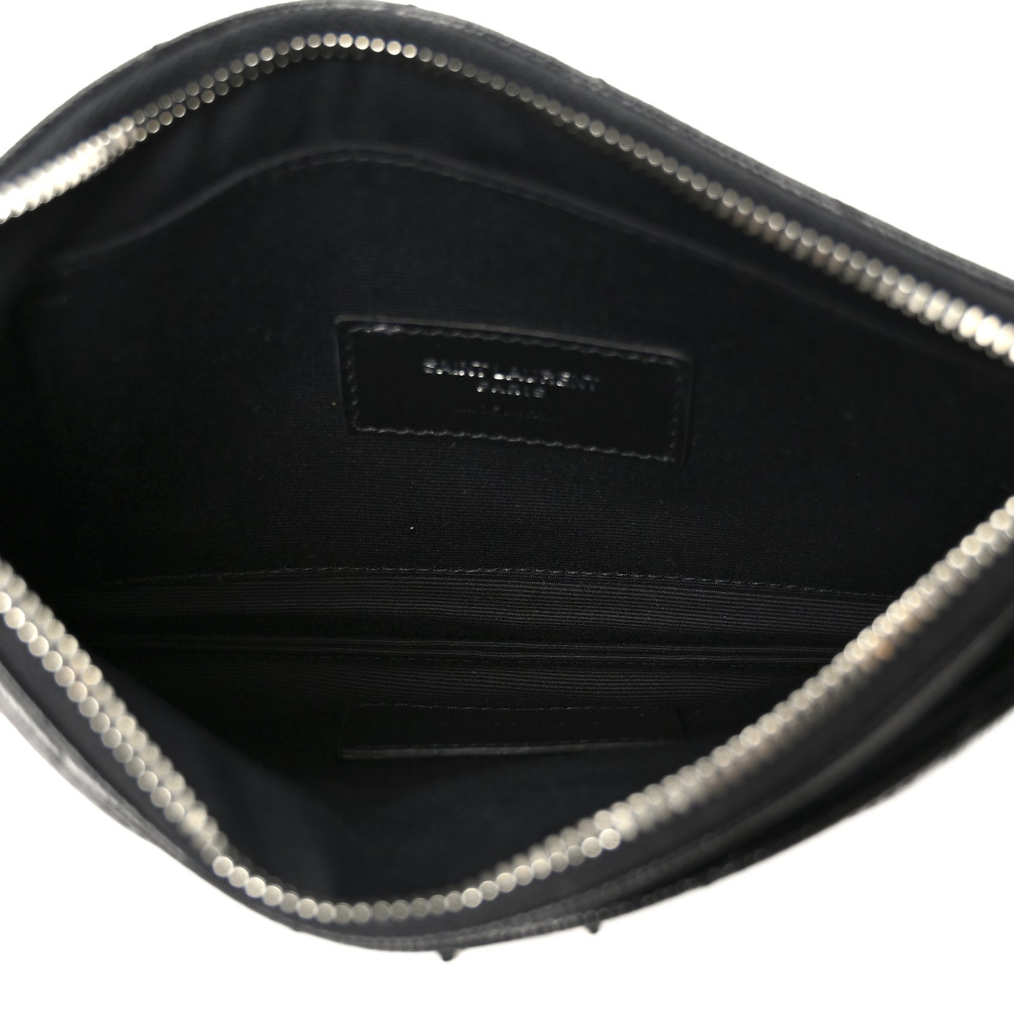Grain De Poudre Chevron Monogram Bill Pouch Black