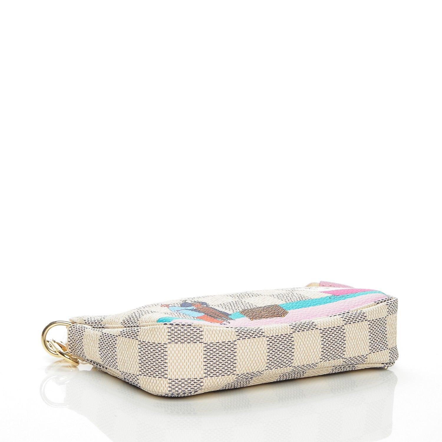 Louis Vuitton Damier Azur 2016 Christmas Animation Mini Pochette Accessories 4 of 6