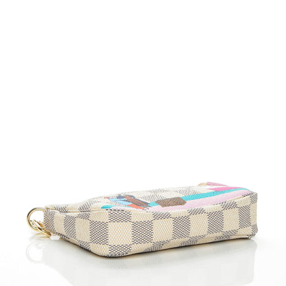 Louis Vuitton Damier Azur 2016 Christmas Animation Mini Pochette Accessories 4 of 6