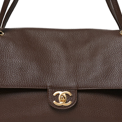 Chanel Grained Calfskin Small Souplissimo Maxi Flap Brown 8 of 11