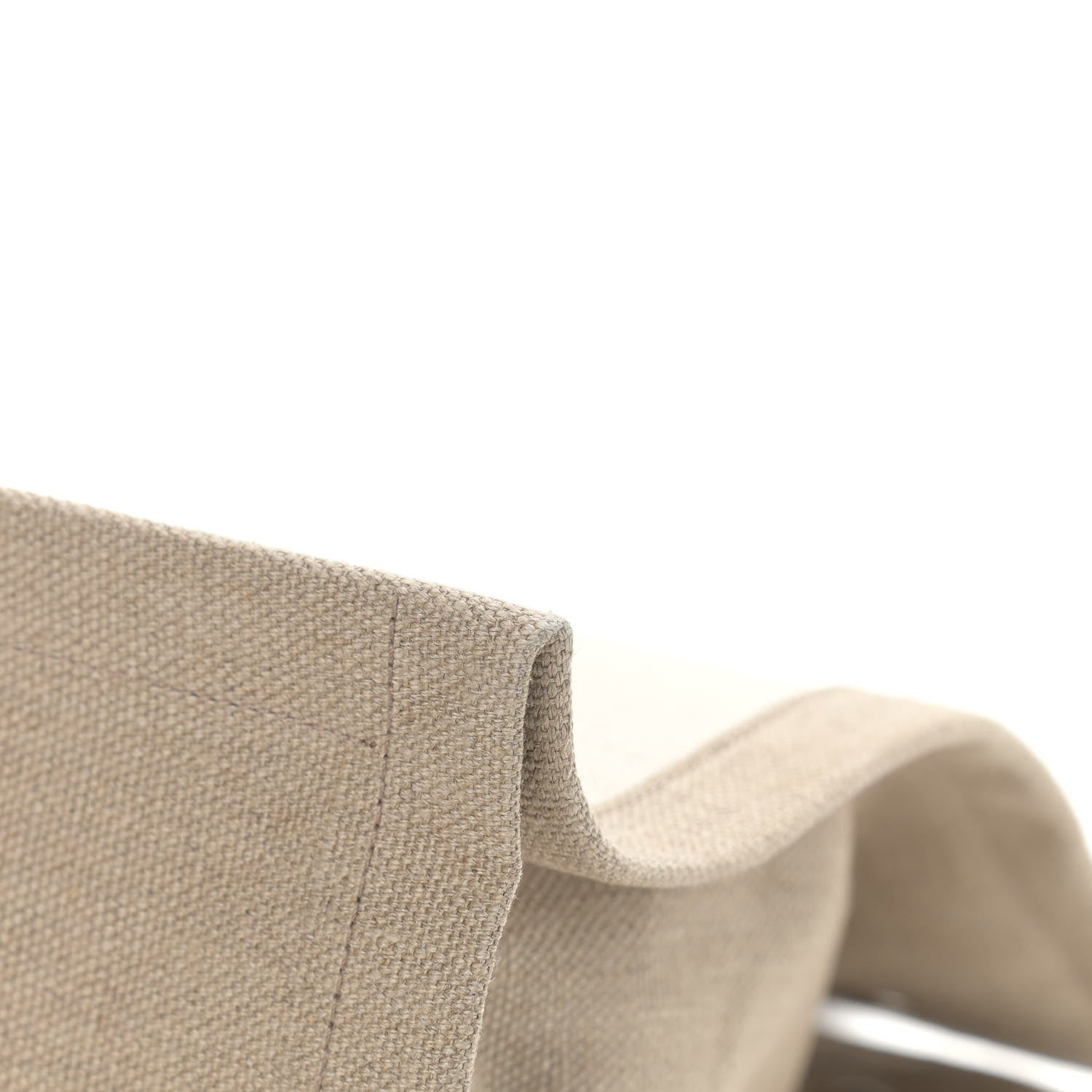 Saint Laurent Linen Calfskin Small Rive Gauche Tote Greggio Natural 8 of 10