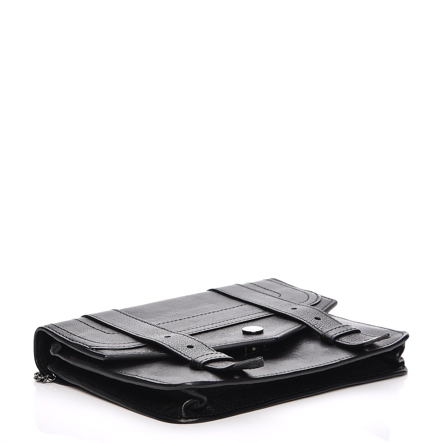 Lambskin PS1 Large Chain Wallet Black