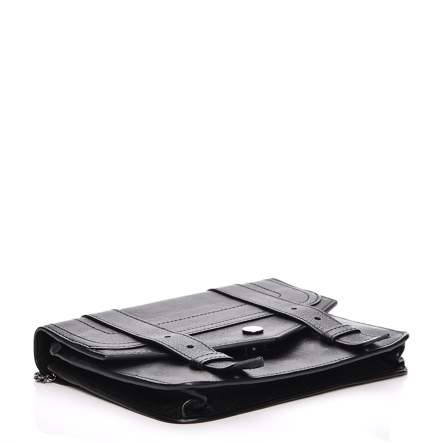 Proenza Schouler Lambskin PS1 Large Chain Wallet Black 4 of 7