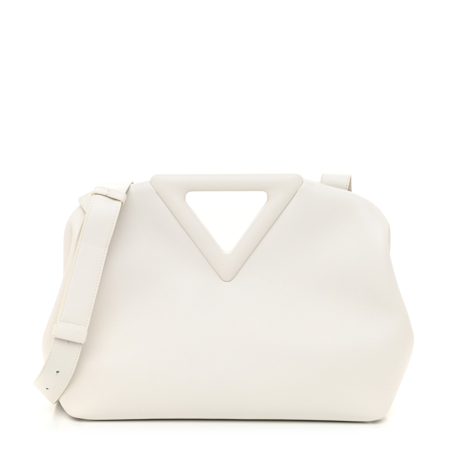 Bottega Veneta Calfskin Large The Point Triangle Bag Chalk 1 of 7