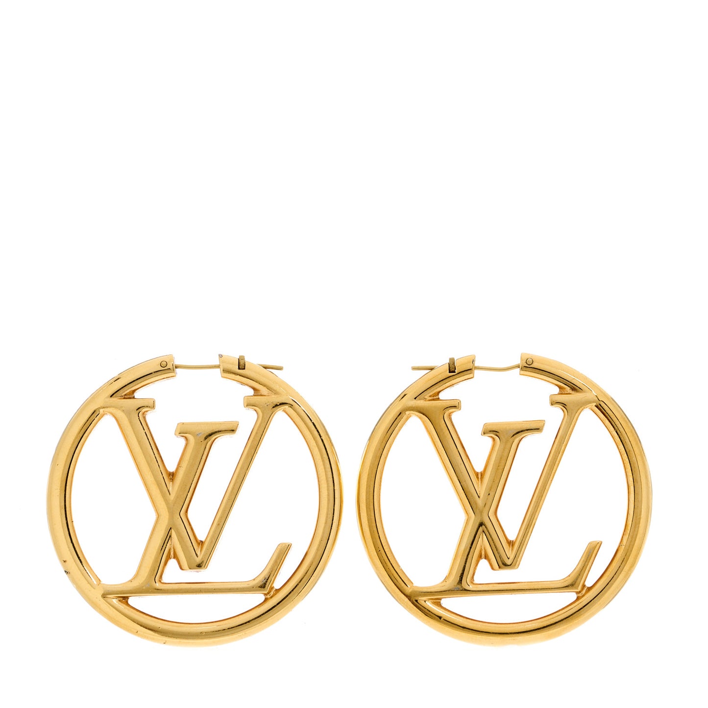 Metal Louise Hoop Earrings Gold