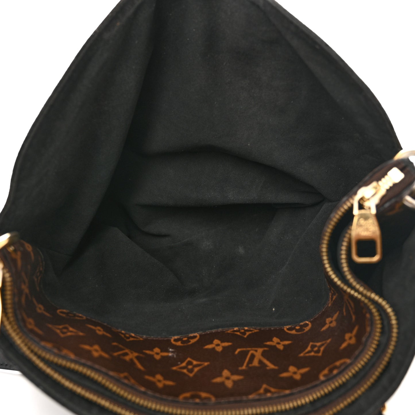 Monogram Flower Zipped Tote MM Black