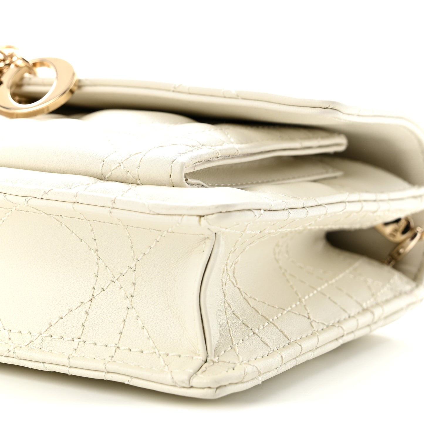 Lambskin Cannage My Dior Daily Pouch With Chain Latte