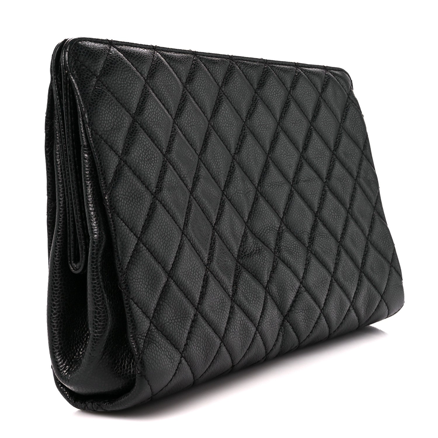 Chanel Caviar Quilted CC Beauty Clutch Black 3 of 10